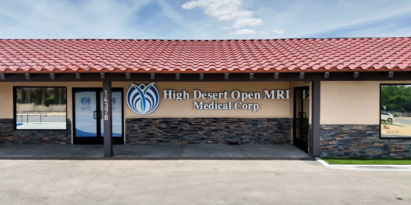 Exterior of High Desert Open MRI Medical Corp imaging center in Victorville, California