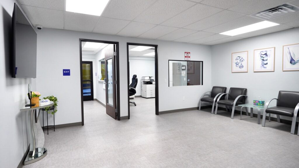 Reception and patient waiting room at High Desert Open MRI in Victorville, CA