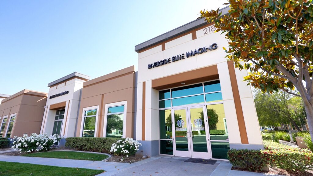 Exterior entrance of Riverside Elite Imaging center in Riverside, California