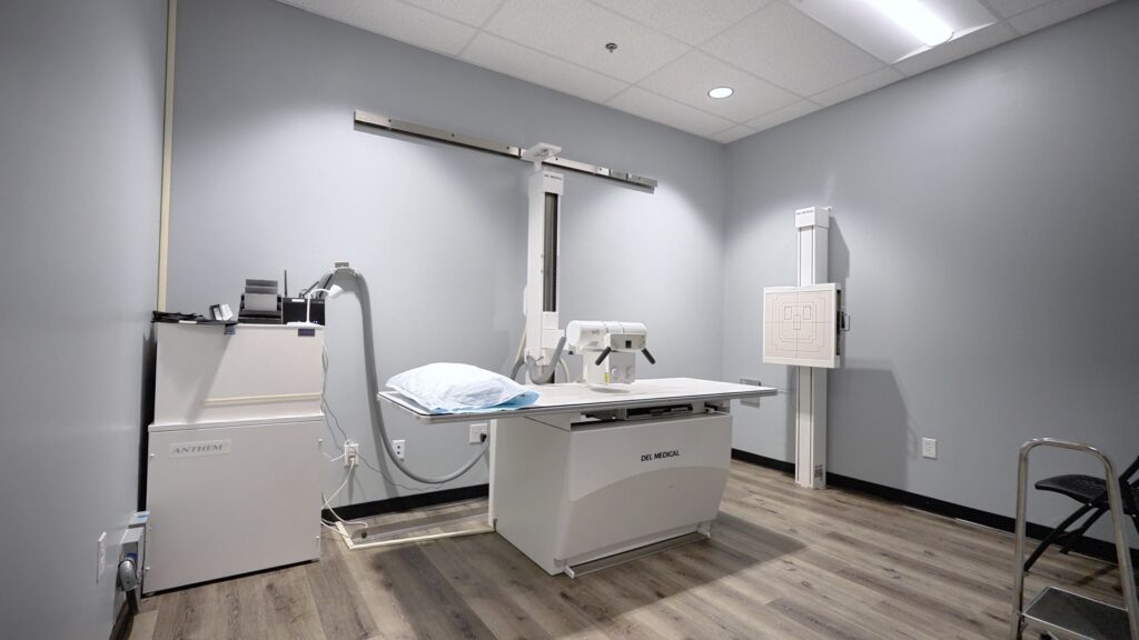 Digital X-ray imaging room at Riverside Elite Imaging in Riverside, CA