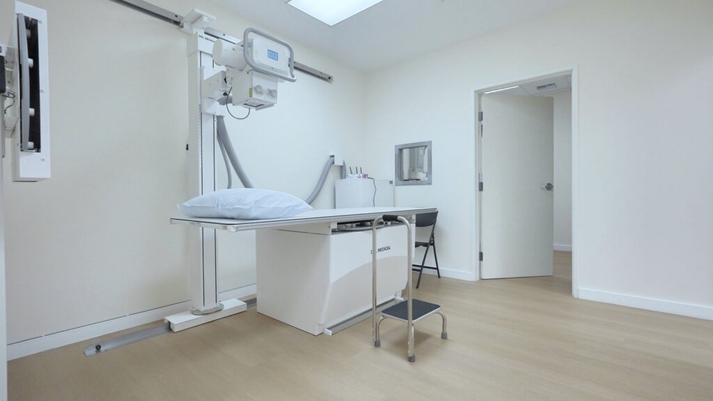 Digital X-ray imaging room at Westminster Open MRI in Westminster, CA